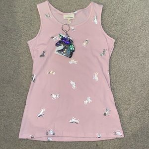 Self Esteem Foil Unicorn 🦄 Tank & Sequin Keychain